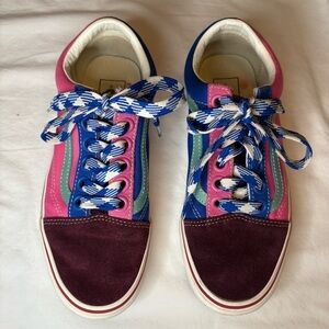 Vans Old Skool Laced Sneakers Colorblock Port Royal Women 7.5